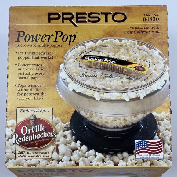 Presto Powerpop Microwave Multi-Popper Orville Redenbacher's Popcorn Popper - Picture 1 of 7